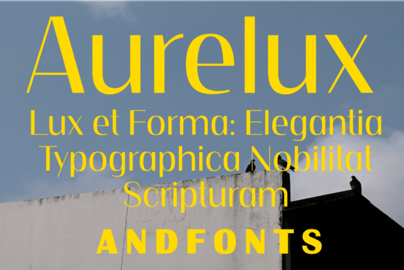 Aurelux: A Luxury Sans Serif Font for Makers