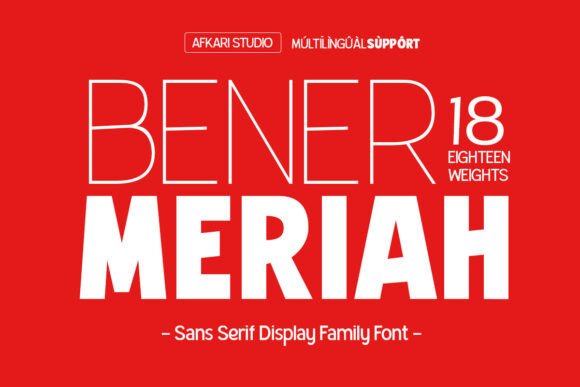 Bener Meriah: A Sophisticated Sans Serif Font for Makers