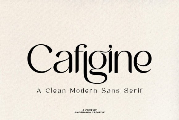 Cafigine: A Modern Sans Serif Font for Web Design