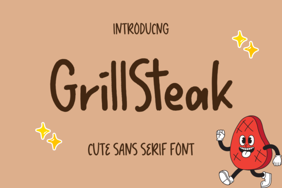 Grill Steak: A Cute Sans Serif Font for Creative Branding