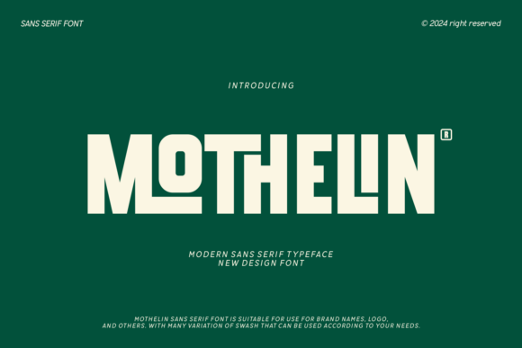 Mothelin: A Clean Sans Serif Font for Modern Branding Projects